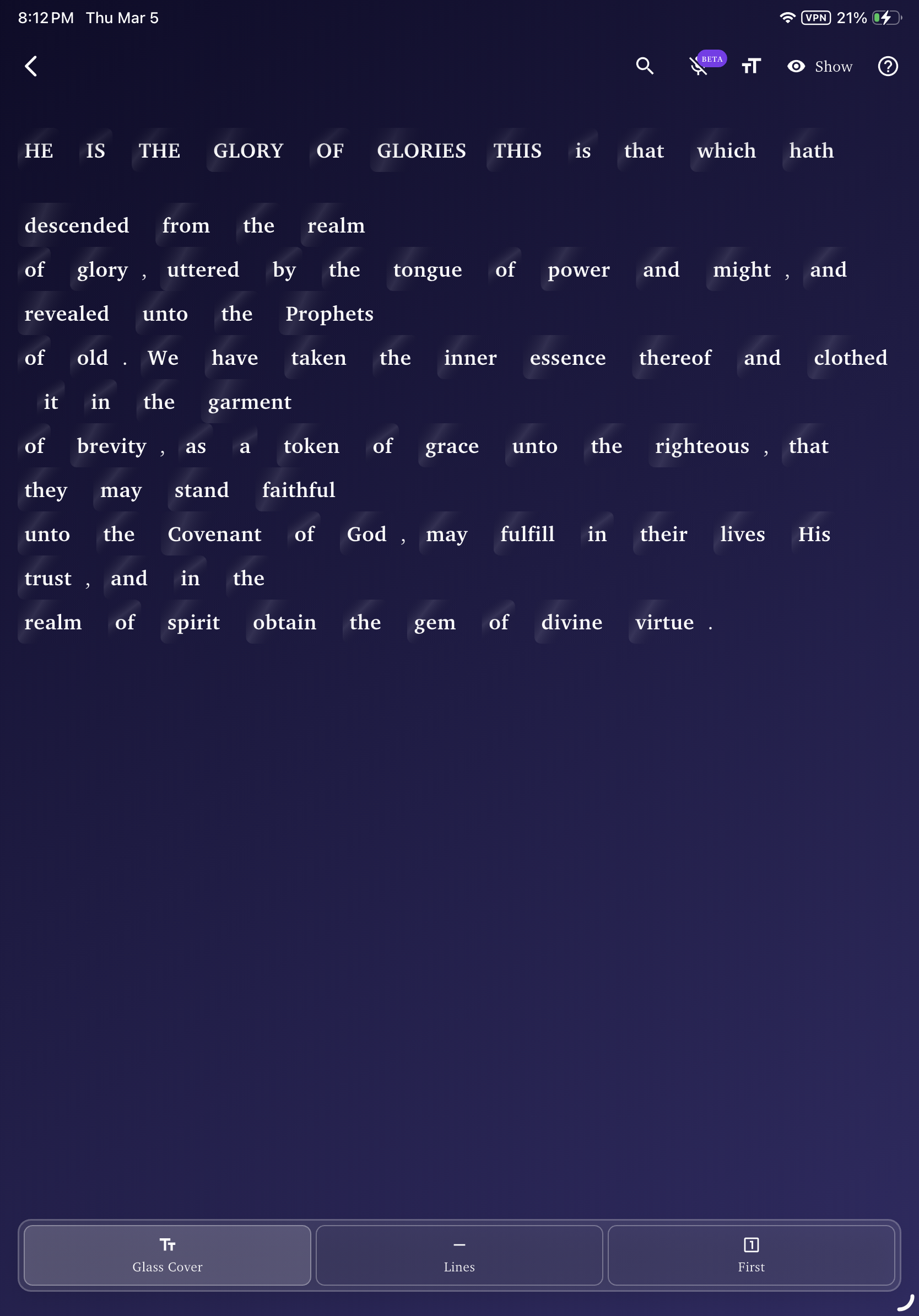 Unveiled screenshot showing refined interface